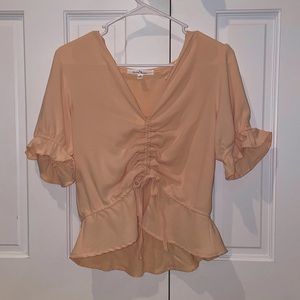 Peach Flowy Blouse